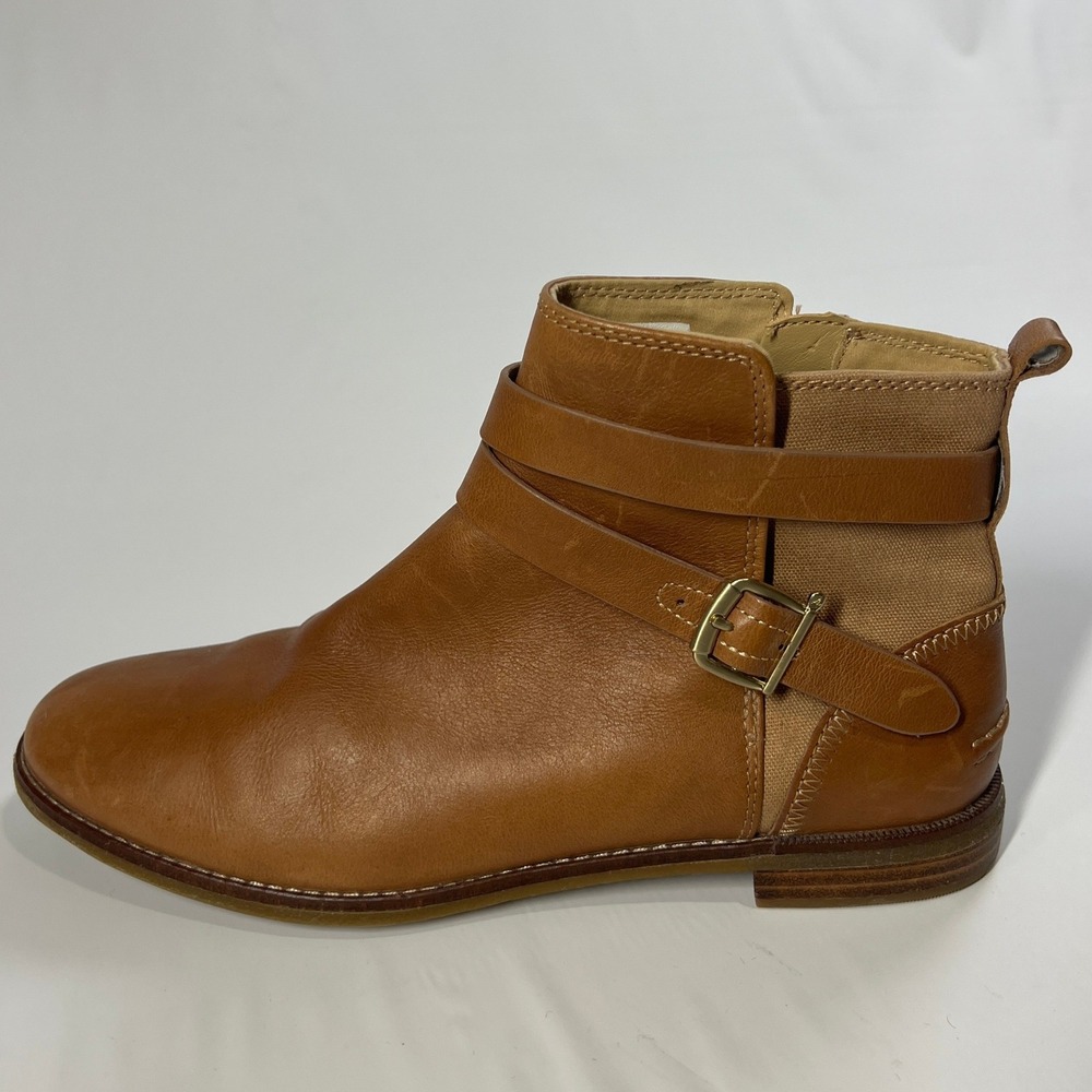 SPERRY Ankle Strap Boots Women's 10 Brown Leather Casual Moto Coastal Prep‎ - Picture 6 of 9